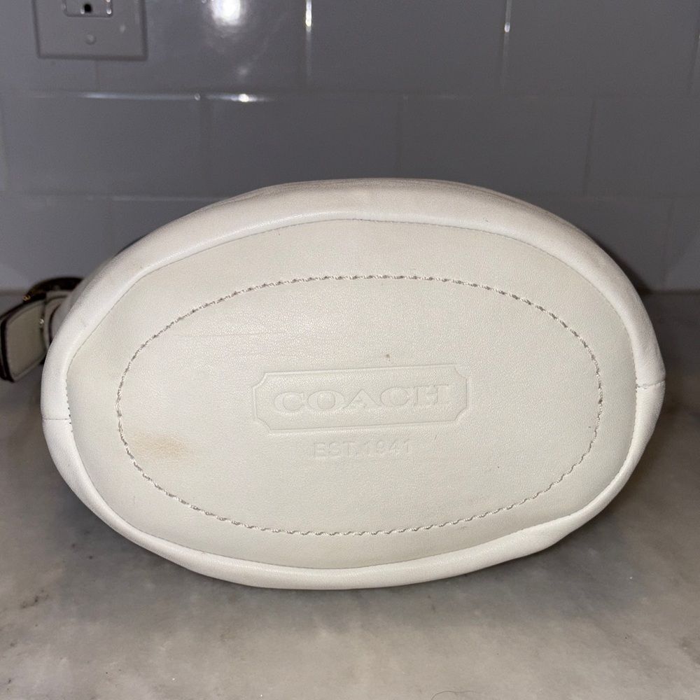 Coach Bag Purse Handbag Leather Vintage Rugby Stripe Convertible Bucket Bag - Picture 11 of 16